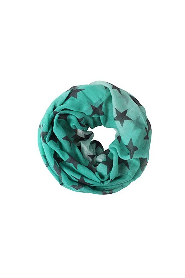 Glamexx24 Nouvelle collection écharpe avec étoile écharpe tubulaire femme écharpe longue loop foulard COUVERTURE