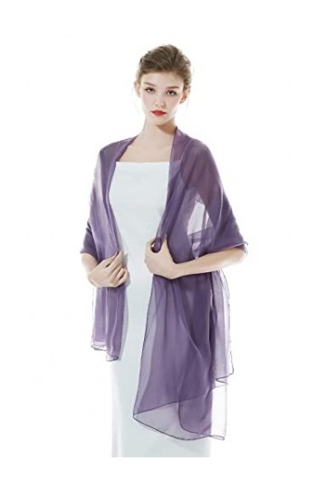 BEAUTELICATE Étole Châle de Femme Mariage Soirée Mariée Demoiselle d’honneur Foulard Écharpe Légère Soie D’été Transparente C
