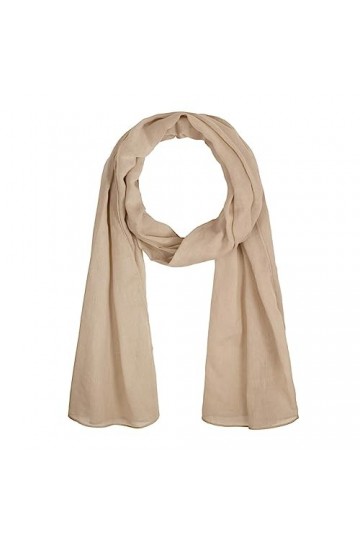 Chèche Echarpe Foulard Trendy 100% Coton - Beige - Taille 180 x 50 cm - Chèche Femme et Chèche Homme