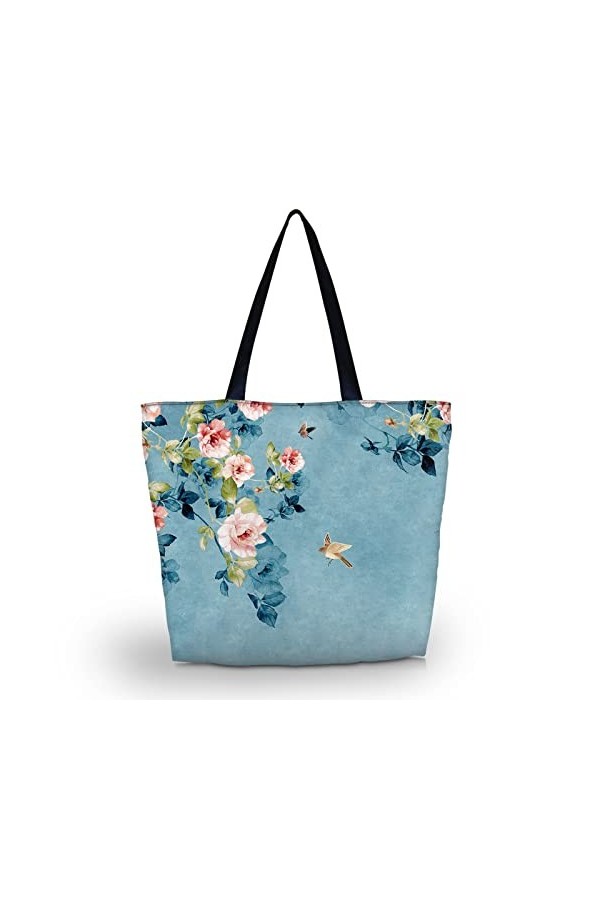 AOKSUNOVA sac shopping sac en tissu pliable sac en tissu imprimé cabas design paresseux pliable 43 x 35 x 10 cm