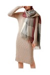 YAMEE grosse echarpe femme Hiver Elégant Châle Chaud Carreaux 65 * 180CM Foulard Long Cape Réversible