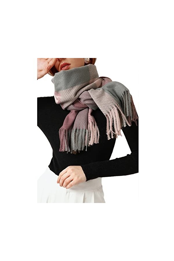 Cozyan Écharpe Femme Cachemire Hiver Chaud Femme Cachemire Écharpe Pashmina Châle Etole Hiver Chaud Longues Grande ondulé Éch