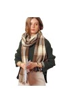 Cozyan Écharpe Femme Cachemire Hiver Chaud Femme Cachemire Écharpe Pashmina Châle Etole Hiver Chaud Longues Grande ondulé Éch