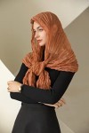Longwu Foulards en Lin de Coton pour Femmes Lady Light Soft Fashion Solid Écharpe Wrap Châle Musulman Gaze Foulard Plage Prot