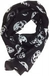 Black Sugar Foulard Echarpe Punk Gothique Goth Mode Tete Mort Crane Noir
