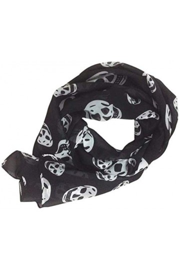 Black Sugar Foulard Echarpe Punk Gothique Goth Mode Tete Mort Crane Noir