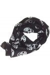 Black Sugar Foulard Echarpe Punk Gothique Goth Mode Tete Mort Crane Noir