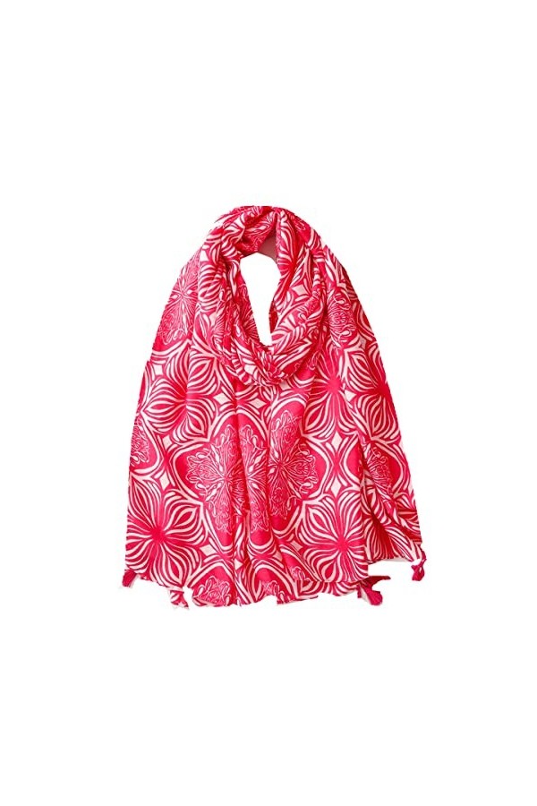 KOOYOL Echarpe pour Femmes Echarpe imprimée Florale légère mode écharpes à Franges enveloppes Châle