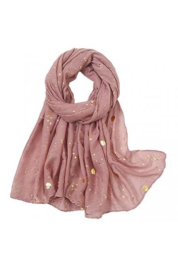 KAVINGKALY Foulard Imprimé Ciel Étoilé pour Femmes-Dames Écharpe Glitte Écharpe Doux Léger Long Grand Écharpe Wrap Châle Pea