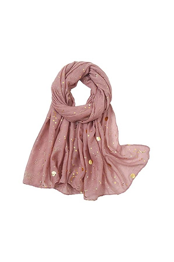 KAVINGKALY Foulard Imprimé Ciel Étoilé pour Femmes-Dames Écharpe Glitte Écharpe Doux Léger Long Grand Écharpe Wrap Châle Pea