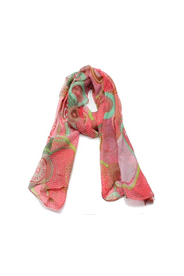 Emma & Giovanni - Echarpe Foulard Dessin Fleurs dimension: 180cm*80cm - Femme Electrique, Taille Unique 