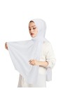 PHOGARY Hijab, Hijab Foulard à Enfiler avec Sangles Bonnet intégré, Hijab Foulard pour Femme Musulmane Châle Islamique Voile 