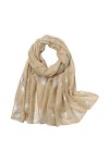 KAVINGKALY Foulards pour femmes Foulards et écharpes en coton imprimé pissenlit floral léger pour le printemps Beige 