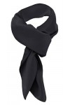 TigerTie dames Chiffon foulard noir unicolor taille 90 cm x 90 cm - écharpe