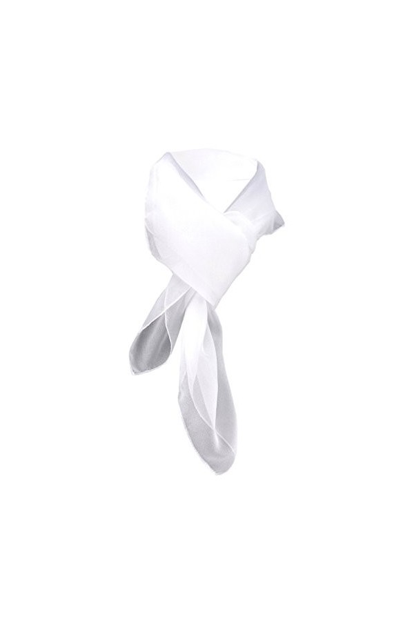 TigerTie dames Chiffon foulard noir unicolor taille 90 cm x 90 cm - écharpe