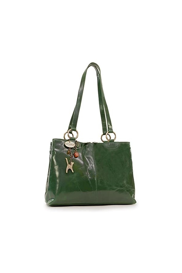 Catwalk Collection Handbags - Cuir Véritable - Sac à Main/Sac porté épaule/Cabas - Femme - BELLSTONE - Marron