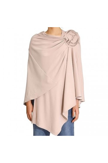 Handcess Femmes Croix Devant Châle Wraps Élégant Ponchos Cachemire Pashmina Écharpe Wrap Étole Châles pour Lhiver Femmes Fil