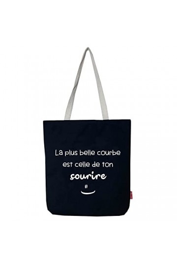 Sac Tote bag avec fermeture éclair, doublure et poche intérieure.