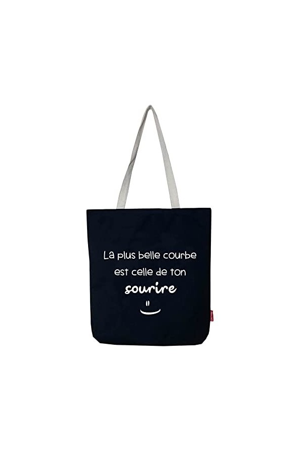Sac Tote bag avec fermeture éclair, doublure et poche intérieure.