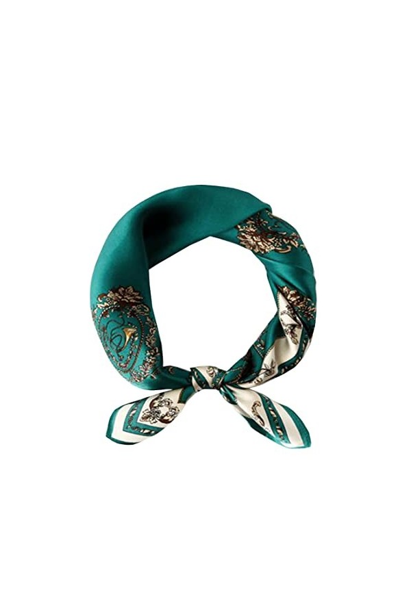 Ecroon Foulard Soie Femmes en Satin de soie Bandanas Cheveux Bandeau Mouchoir carré Echarpe Foulards/Etole/Écharpe