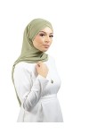 Hijab à enfiler pour lhiver en Maille pour femme musulmane voilée Bleu Marine 