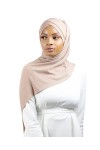 Hijab à enfiler pour lhiver en Maille pour femme musulmane voilée Bleu Marine 