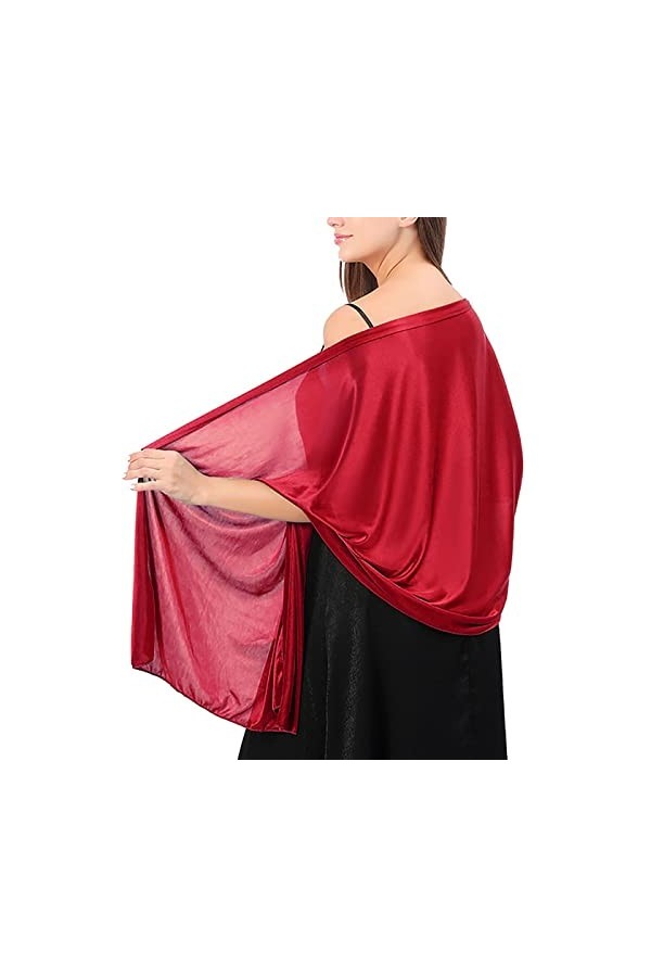 Vakkery Châle femme Echarpe Long Mariage Étole Châle Élégant Châles de mariée Foulards pour la mariée Demoiselle d’honneur Ro