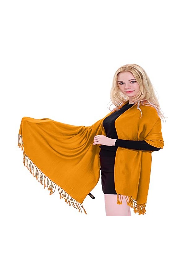 CJ Apparel Princeton Orange Solides Couleur Châle Secondes écharpe étole Wrap Châles Pashminas Nouvelle