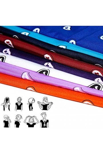Xutong 12PCS Bandanas Fichu Mouchoir Unisexe,Bandeau de Cheveux,Echarpe de Cou,Décoration en Coton Rétro Style Multicolore Mu