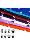 Xutong 12PCS Bandanas Fichu Mouchoir Unisexe,Bandeau de Cheveux,Echarpe de Cou,Décoration en Coton Rétro Style Multicolore Mu