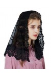 BEAUTELICATE Voile Déglise Mantille Catholique Foulard Étole En Dentelle Pour Messe Latin Prier Chapelle Ceremonie Mariage D