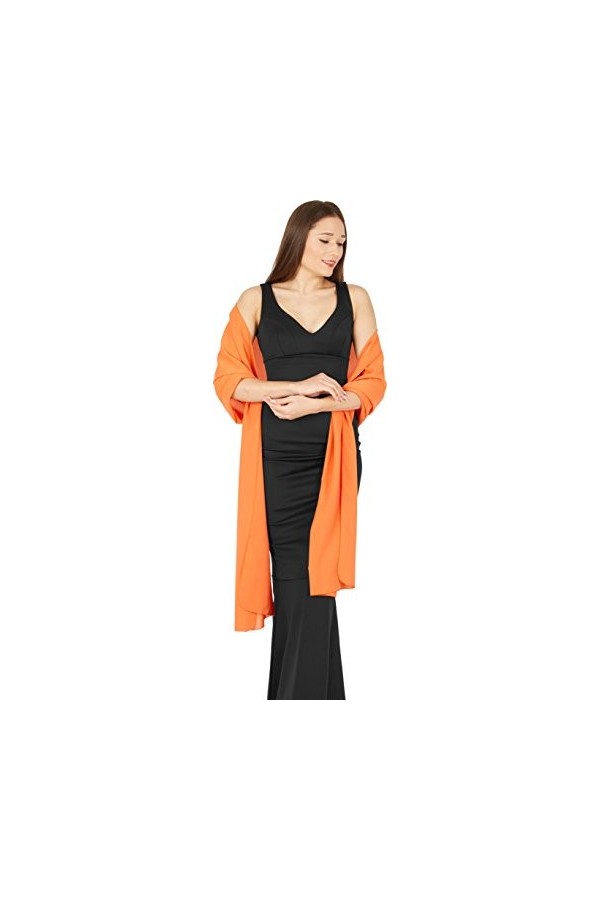 BlackButterfly Etole Châle Wrap En Mousseline De Soie Pour Mariage, Bal De Promo, Soirée Noir, Taille unique 