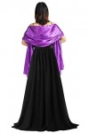 YAOMEI Femme Echarpe Châles Foulards Satin, Etoles écharpe Fichus de tête Les mariages Mariée Bridemaids Tenue de soirée Fête