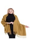 CJ Apparel Or Épaisse Solide Couleur Unie Conception Népalaise Châle écharpe étole Wrap Châles Pashminas Nouvelle