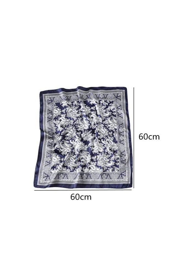 6 piècesFoulard Etole Soie Femme Léger Doux,Femmes Carré Motif dImpression Satin de Soie Turban Hairband Mode Accessoires de 