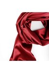 Bolerose Etole Châle Wrap en satin pour mariage, bal de promo, soirée Bordeau, Taille unique 
