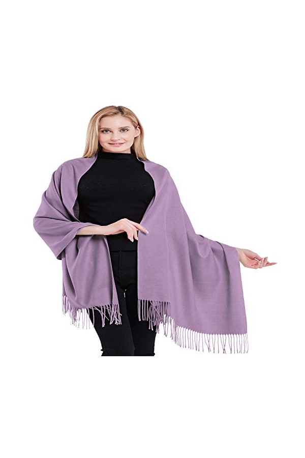 CJ Apparel Lilas Épaisse Solide Couleur Unie Conception Népalaise Châle Secondes écharpe étole Wrap Nouvelle