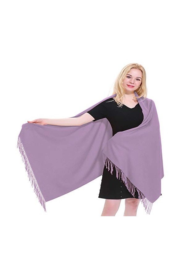 CJ Apparel Lilas Épaisse Solide Couleur Unie Conception Népalaise Châle Secondes écharpe étole Wrap Nouvelle