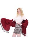 CJ Apparel Bordeaux Solides Couleur Châle Secondes écharpe étole Wrap Châles Pashminas Nouvelle