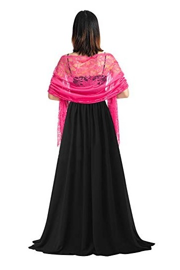 YAOMEI Femme Echarpe Châles Foulards, Dentelle creuse Été Etoles écharpe Fichus de tête Les mariages Mariée Bridemaids Tenue 