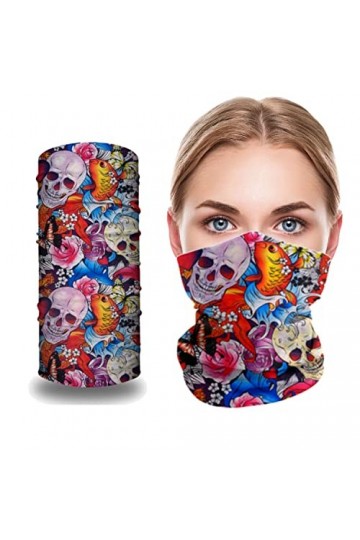 CUSTOMprivé Cache cou foulard femme bandana bandeau tube multifonction. Elégant motif coloré. Multi sport été hiver.
