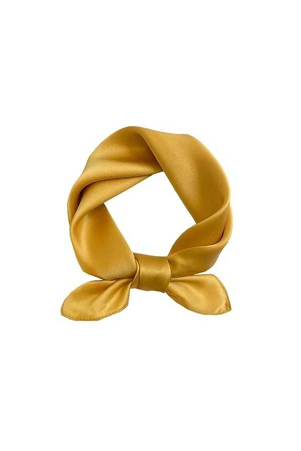KOOYOL Femme Écharpe Soie Foulard,Soie Le petit Carré Satiné Tête Foulards Echarpes Fichus