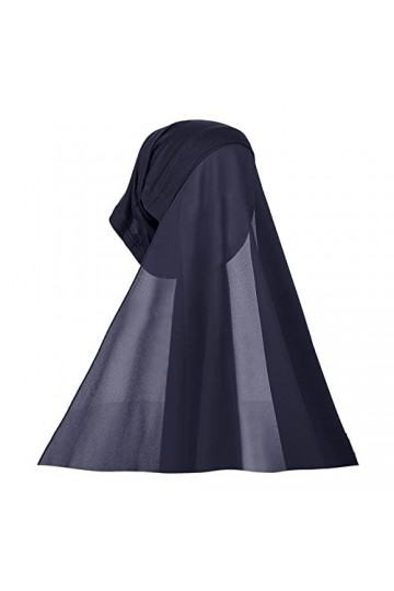 RUIXIA Hijab Foulard à Enfiler avec Bonnet Intégré pour Femme Musulmane Foulard Islamique Turban Musulmane avec Voile Châle I