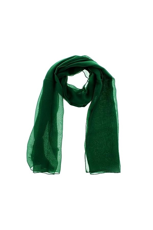 Foulard uni en mousseline de soie pour femme 180 x 80 cm - Rose - taille unique