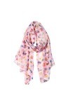 Foulard à motif pour femme - Rose - Medium
