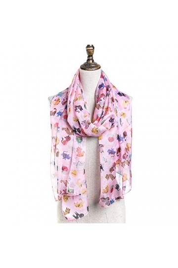 Foulard à motif pour femme - Rose - Medium