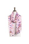 Foulard à motif pour femme - Rose - Medium