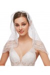 FEOYA Voile Chretien Femme Voile Déglise Mantille Catholique Foulard Écharpe En Dentelle pour Mariage Messe Latin Prier Cere
