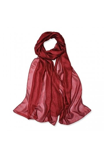 Bolerose Métal Étincelle Mariée Mariage Sortie Soirée Chale Pashmina Portefeuille Rouge vin, 70CM X 230CM 