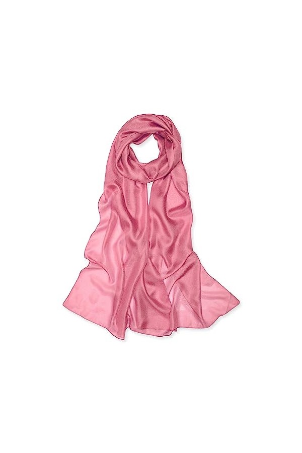 Bolerose Métal Étincelle Mariée Mariage Sortie Soirée Chale Pashmina Portefeuille Rouge vin, 70CM X 230CM 